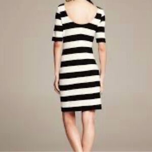 Banana Republic Black and White Sheath Mini Dress